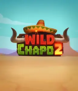 Embark on the lively Mexican desert with the Wild Chapo 2 game by Relax Gaming, showcasing a whimsical bull wearing a sombrero against a serene desert backdrop. This image portrays the excitement and culture of the game, ideal for fans of animated adventure slots, delivering a captivating gaming experience.